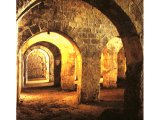 The `Solomon`s Stables` under the platform of the Temple. This is a series of huge arches, built by Herod the Great.